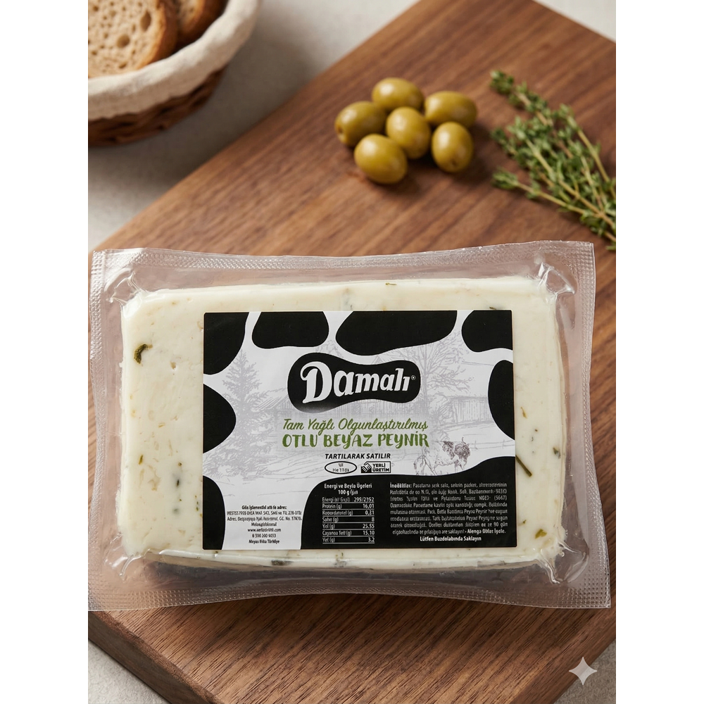 Tam Yağlı Olgunlaştırılmış Otlu Beyaz Peynir