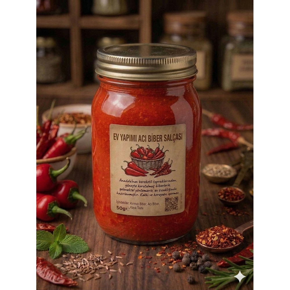 Ev Yapımı Acı Biber Salçası